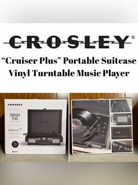 Crosley - Cruiser Plus Portable Suitcase Turntable (New/Factory Sealed)